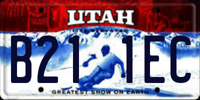 UT license plate B211EC