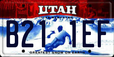 UT license plate B211EF