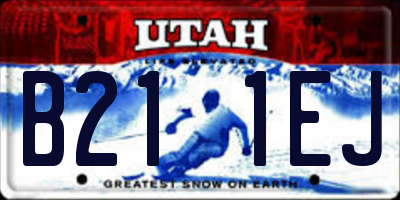 UT license plate B211EJ