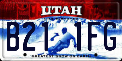 UT license plate B211FG