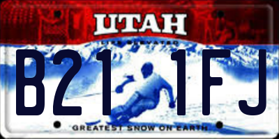 UT license plate B211FJ