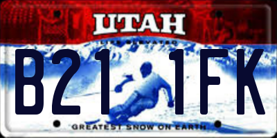 UT license plate B211FK