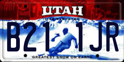 UT license plate B211JR