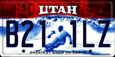 UT license plate B211LZ