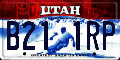 UT license plate B211RP