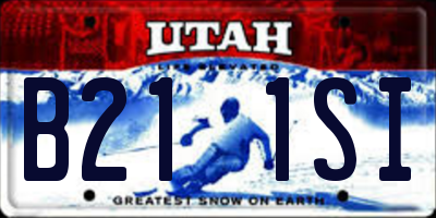 UT license plate B211SI