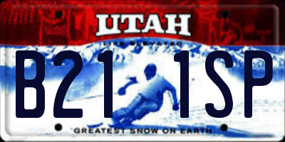 UT license plate B211SP