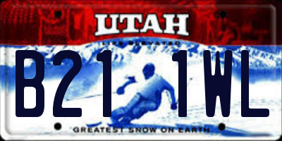 UT license plate B211WL