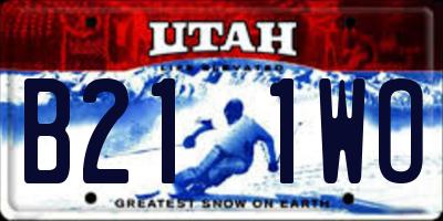 UT license plate B211WO