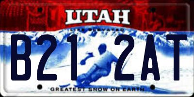 UT license plate B212AT