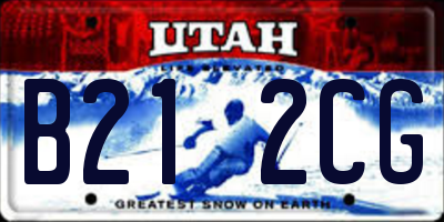 UT license plate B212CG