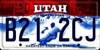 UT license plate B212CJ