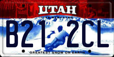 UT license plate B212CL