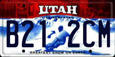 UT license plate B212CM
