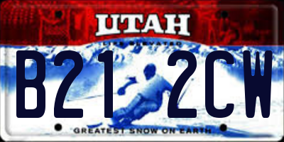 UT license plate B212CW