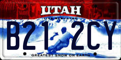 UT license plate B212CY