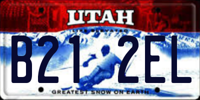 UT license plate B212EL