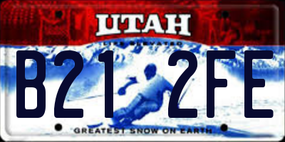 UT license plate B212FE