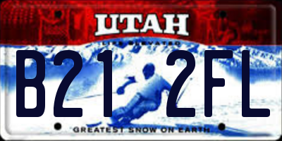 UT license plate B212FL