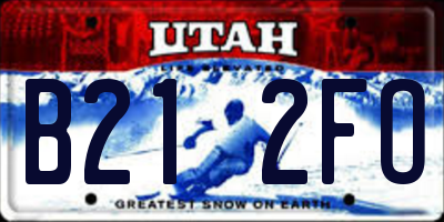 UT license plate B212FO