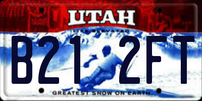 UT license plate B212FT