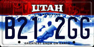 UT license plate B212GG