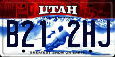 UT license plate B212HJ