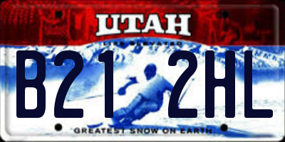 UT license plate B212HL