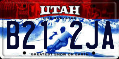UT license plate B212JA