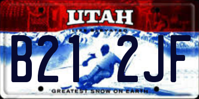 UT license plate B212JF