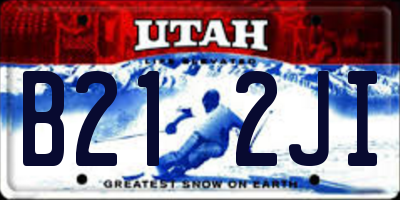 UT license plate B212JI