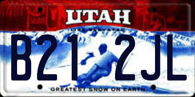 UT license plate B212JL