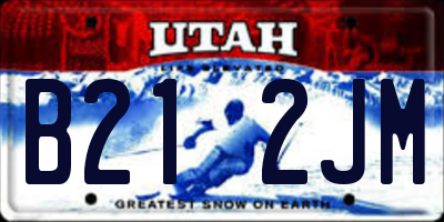 UT license plate B212JM