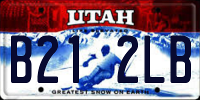 UT license plate B212LB