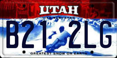 UT license plate B212LG