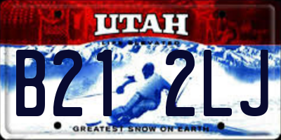 UT license plate B212LJ