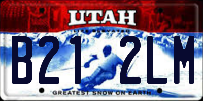 UT license plate B212LM