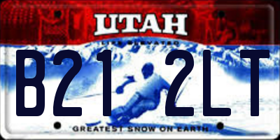 UT license plate B212LT