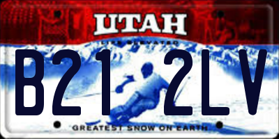 UT license plate B212LV