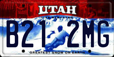 UT license plate B212MG