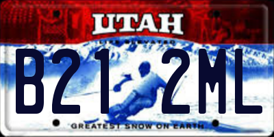 UT license plate B212ML