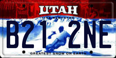 UT license plate B212NE