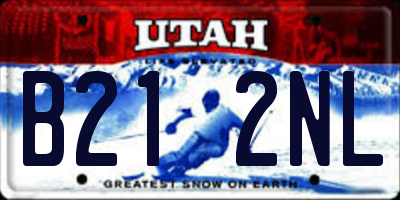 UT license plate B212NL