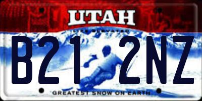 UT license plate B212NZ