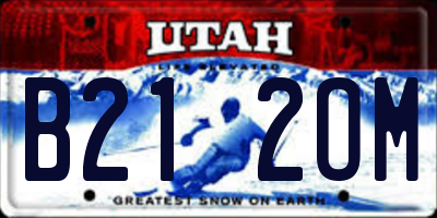 UT license plate B212OM