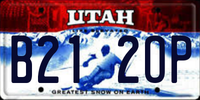 UT license plate B212OP