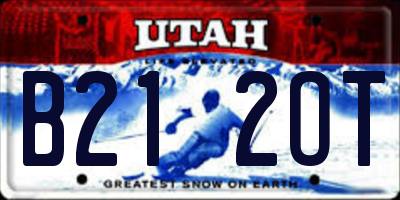 UT license plate B212OT
