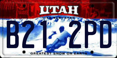 UT license plate B212PD