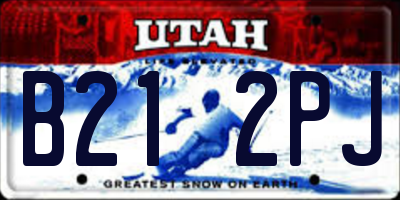 UT license plate B212PJ