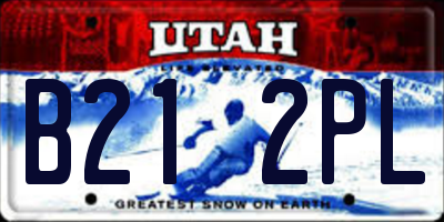UT license plate B212PL